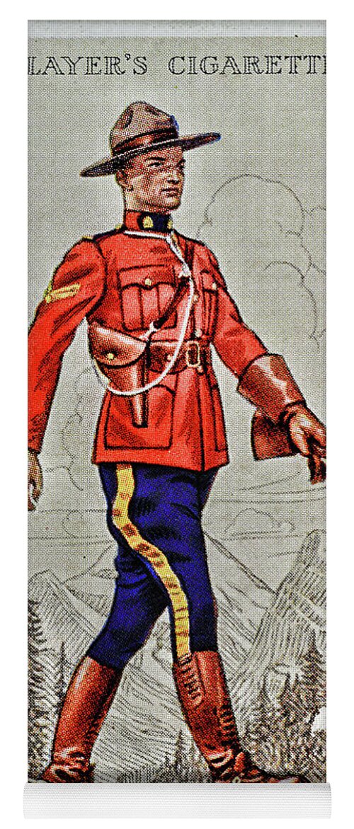 Vintage Cigarette Card Royal Canadian Mounted Police Yoga Mat by Paul Ward  - Fine Art America