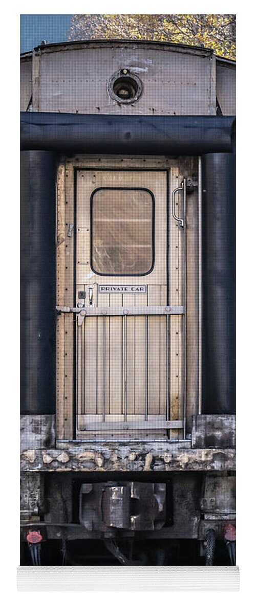 Train Yoga Mat featuring the photograph Vintage Passenger Car Conway Scene Railroad by Edward Fielding