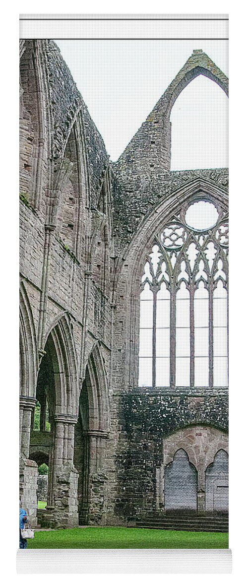 Tintern Abbey Yoga Mat featuring the photograph Visiting Tintern Abbey by Peggy Dietz