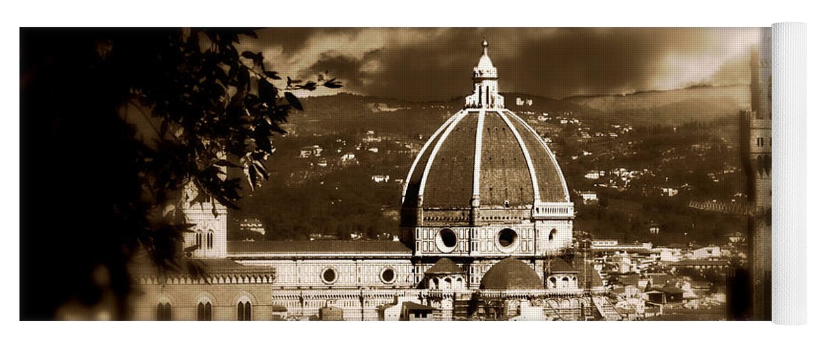 Florence Yoga Mat featuring the photograph Viste di Firenze by Micki Findlay