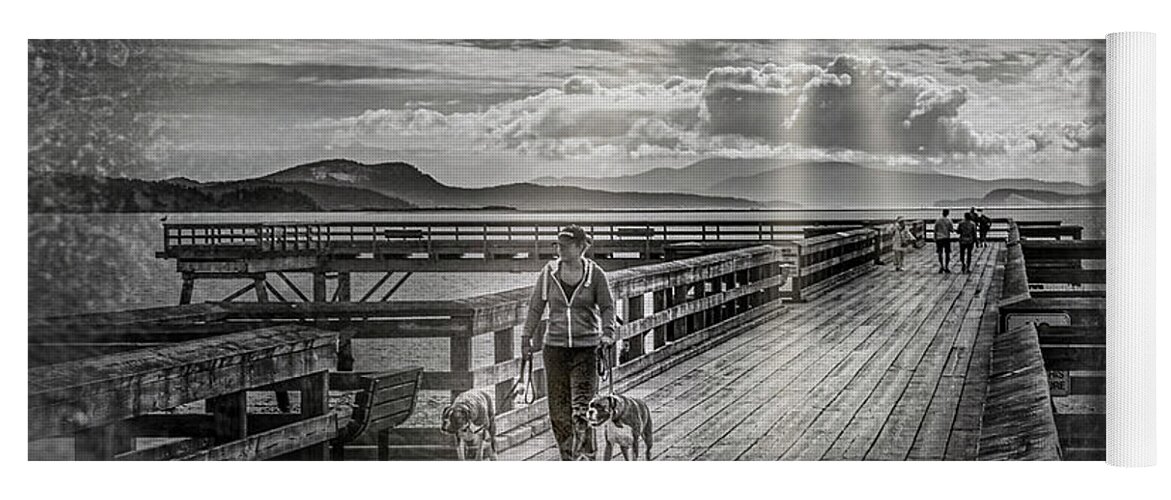 #vancouver Island Yoga Mat featuring the photograph Walking the Dock by Barry Weiss