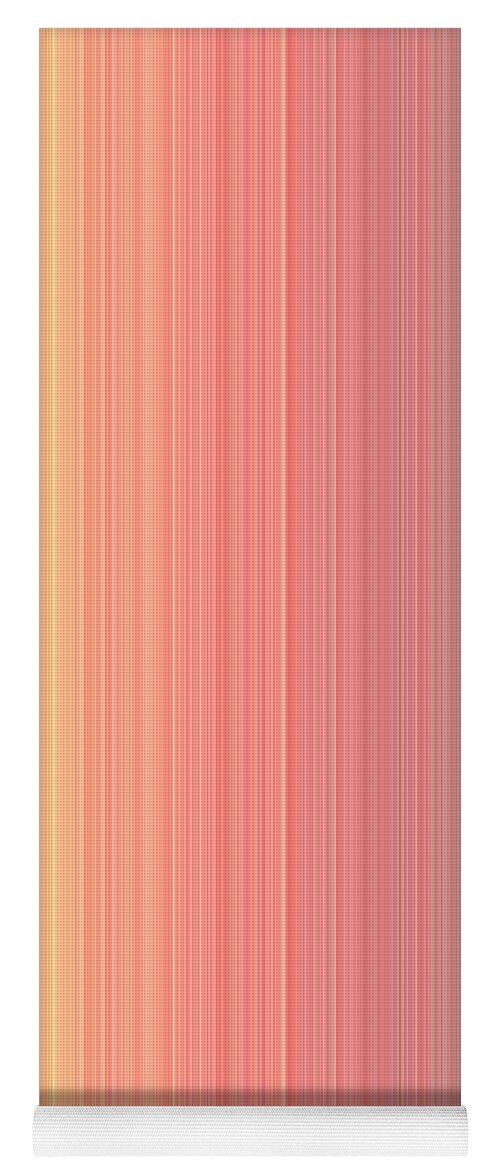 Stripes Yoga Mat featuring the digital art Sunrise Stripes in Pink Yellow by Itsonlythemoon