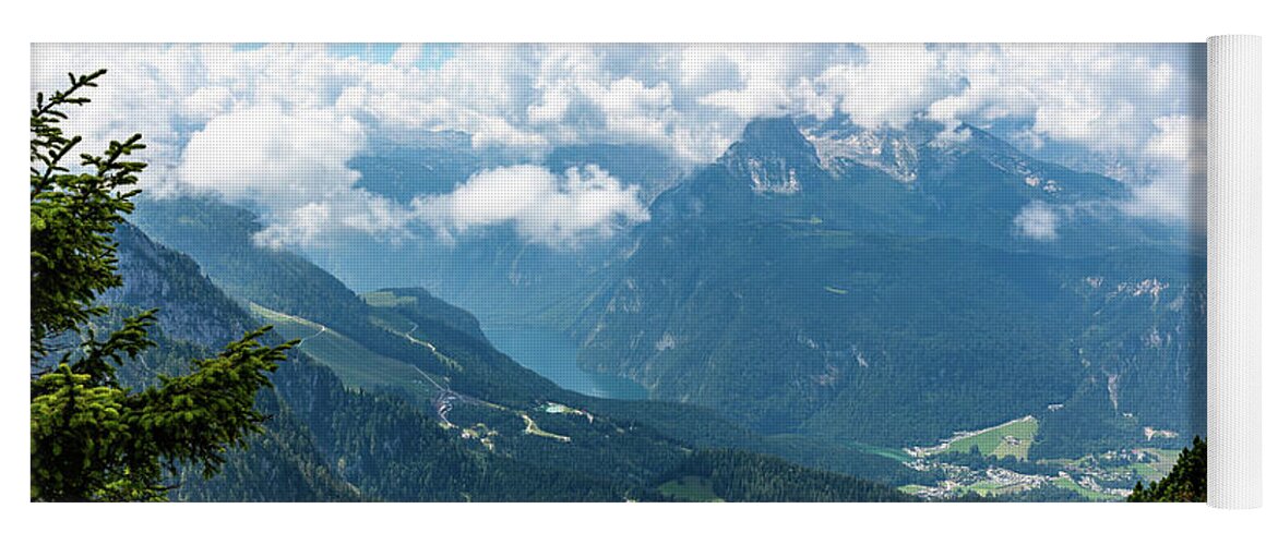 Nature Yoga Mat featuring the photograph Watzmann and Koenigssee, Bavaria by Andreas Levi