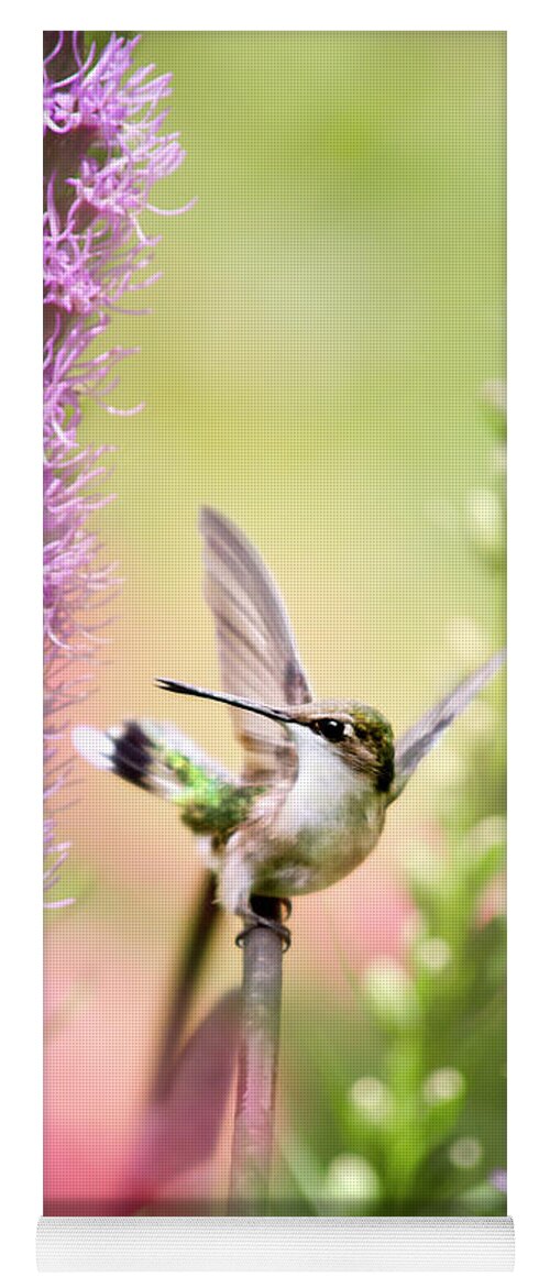 Hummingbird Yoga Mat featuring the photograph Whimsical Hummingbird by Christina Rollo