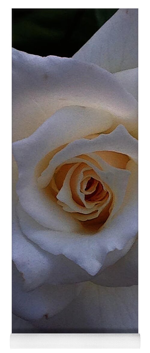 Art Yoga Mat featuring the photograph White Rose by Jeff Iverson