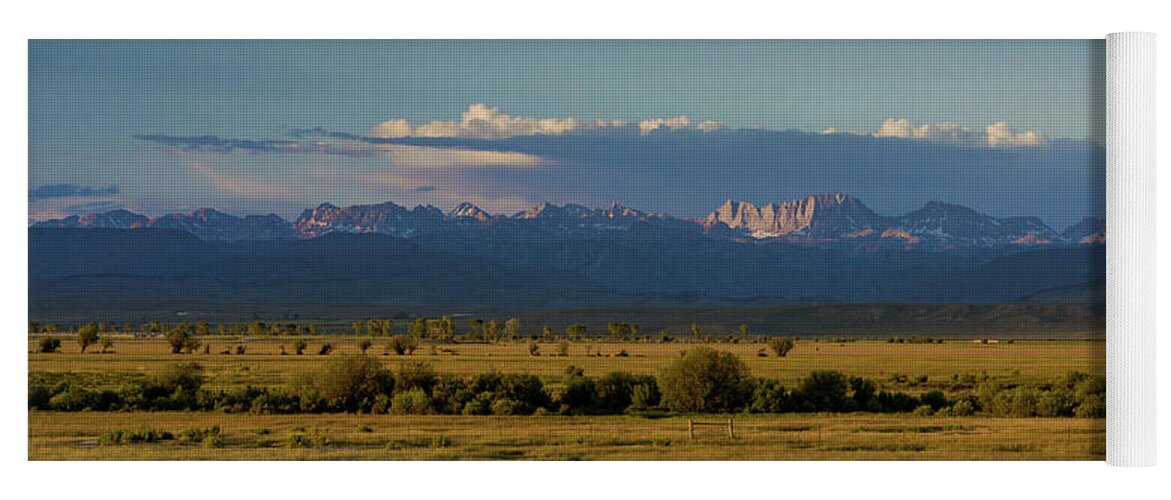 Wind River Range Yoga Mat featuring the photograph Wind River Range sunset by Julieta Belmont