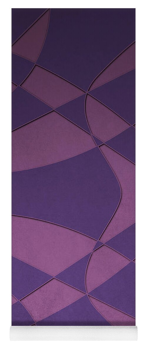 Curves Yoga Mat featuring the digital art Wings and Sails - Purple and Pink by Jason Fink