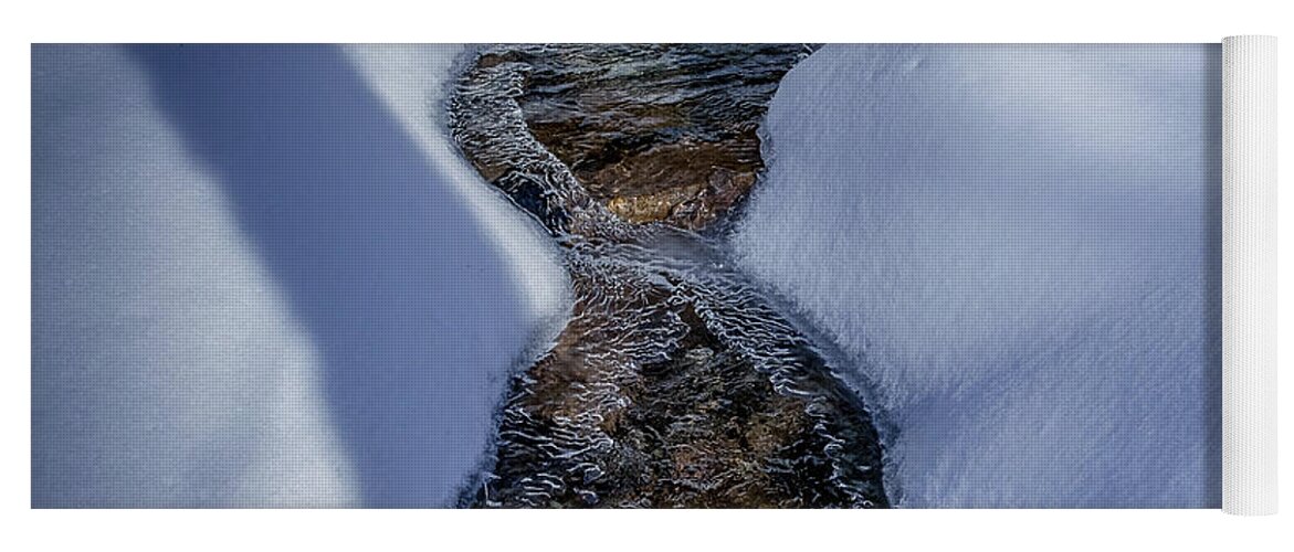 New Hampshire Yoga Mat featuring the photograph Winter Stream. by Jeff Sinon