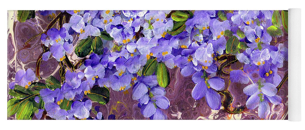Wisteria Yoga Mat featuring the painting Wisteria by Charlene Fuhrman-Schulz
