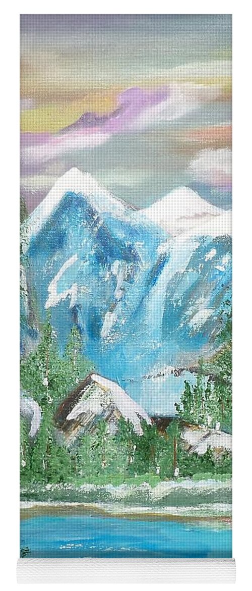 Water Yoga Mat featuring the painting Wizard Mountain # 159 by Donald Northup