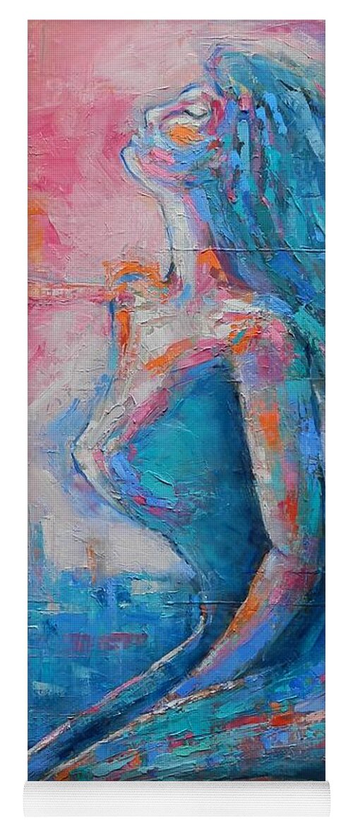 Woman Yoga Mat featuring the painting Woman by Dan Campbell