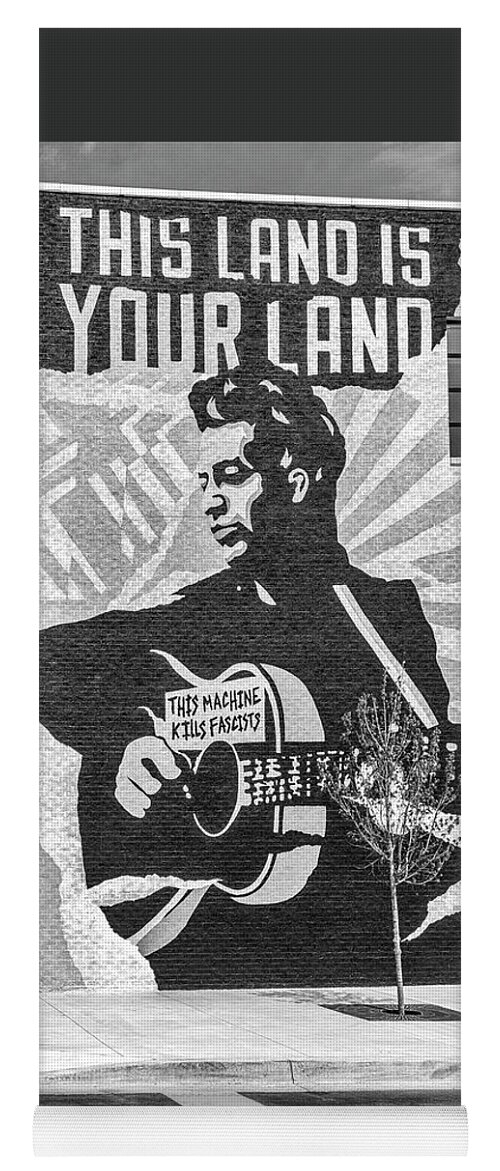 Oklahoma Yoga Mat featuring the photograph Woody Guthrie Center Resized for large printing by Bert Peake