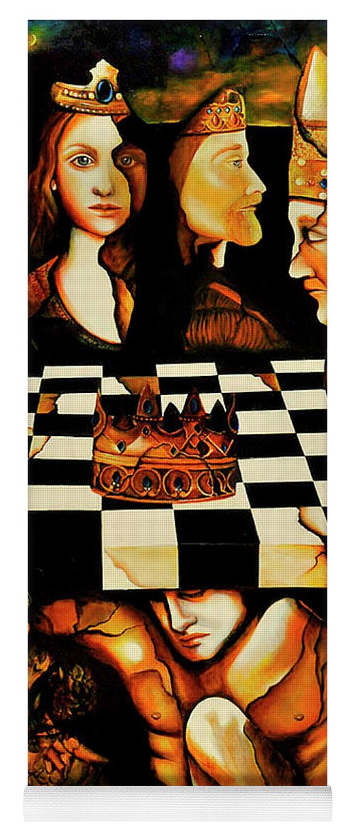 Chess Yoga Mat featuring the painting World Chess  by Dalgis Edelson