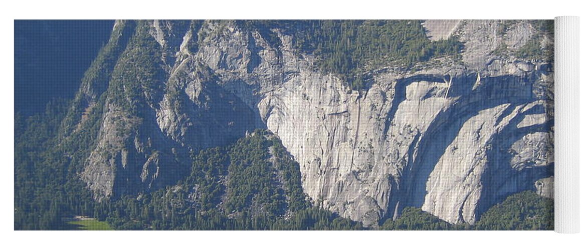 Yosemite Yoga Mat featuring the photograph Yosemite National Park Yosemite Valley Aerial View by John Shiron