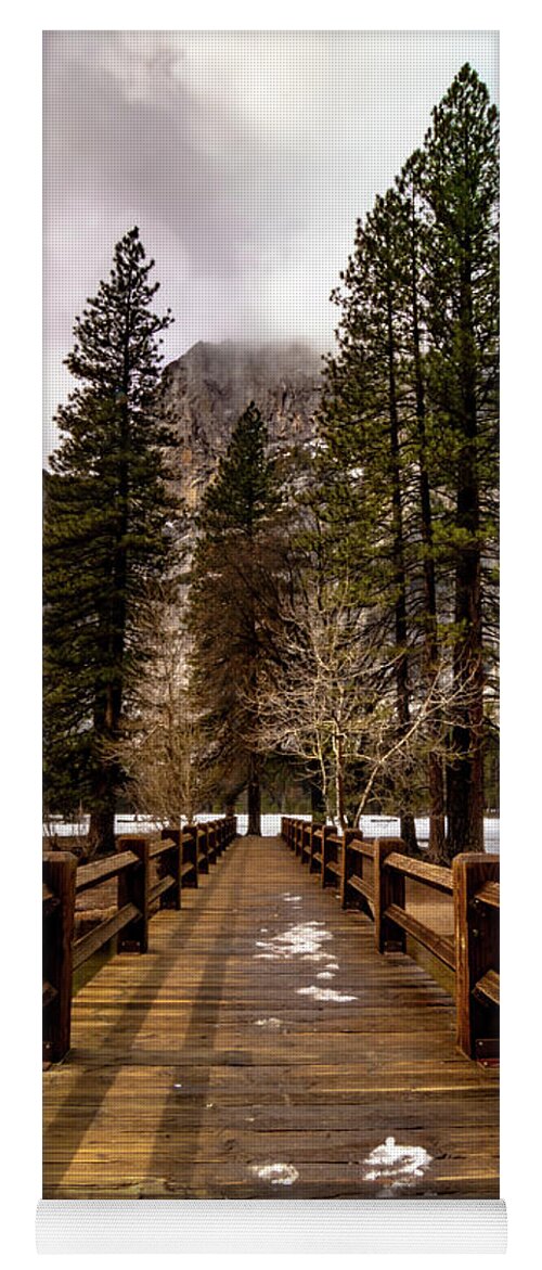 Yosemite National Park Yoga Mat featuring the photograph Yosemite Swinging Bridge by Norma Brandsberg