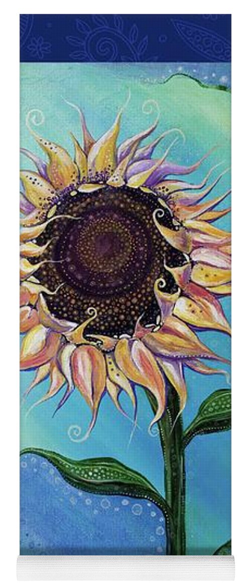 Sunflower Yoga Mat featuring the digital art You Are My Sunshine - Poetry by Tanielle Childers