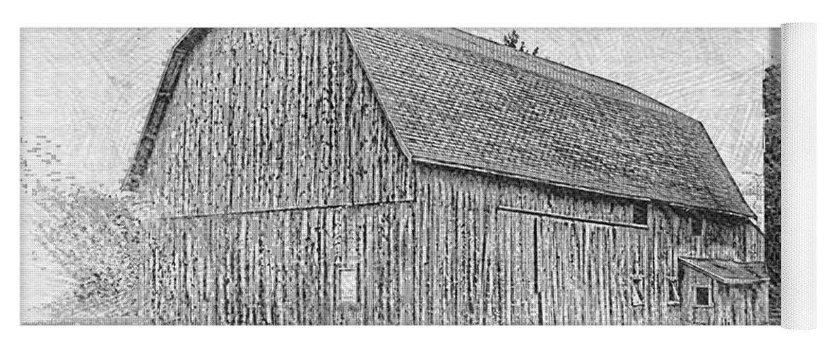 Barn Yoga Mat featuring the photograph 0003 - Baldwin Road Red I by Sheryl L Sutter
