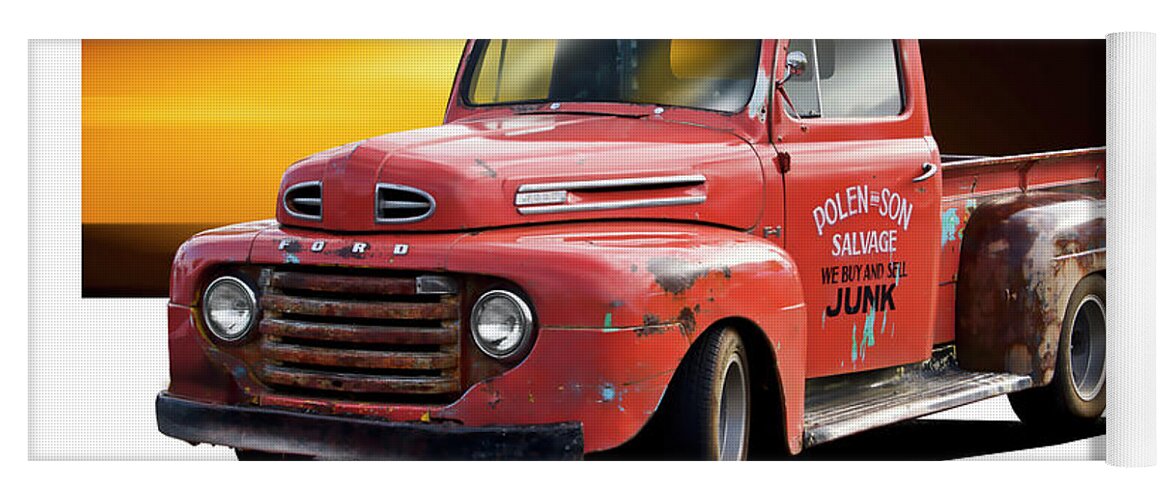 1948 Ford F100 Pickup Yoga Mat featuring the photograph 1948 Ford F100 'Working' Pickup by Dave Koontz
