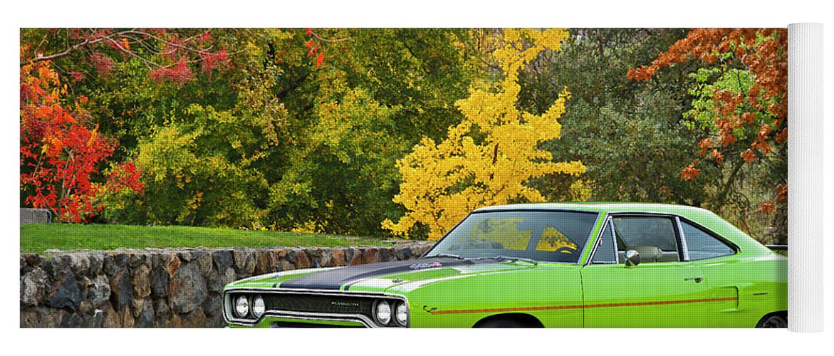 1970 Plymouth Roadrunner 440 Yoga Mat featuring the photograph 1970 Plymouth Roadrunner 440 by Dave Koontz