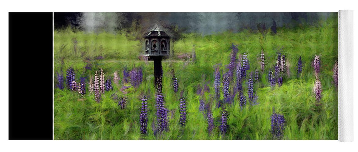 Lupinefest Yoga Mat featuring the photograph A Home Among the Lupine Redux Poster by Wayne King