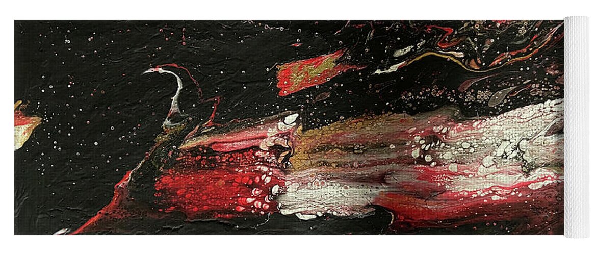 Abstract Yoga Mat featuring the painting Abstract #1 by Tanja Leuenberger
