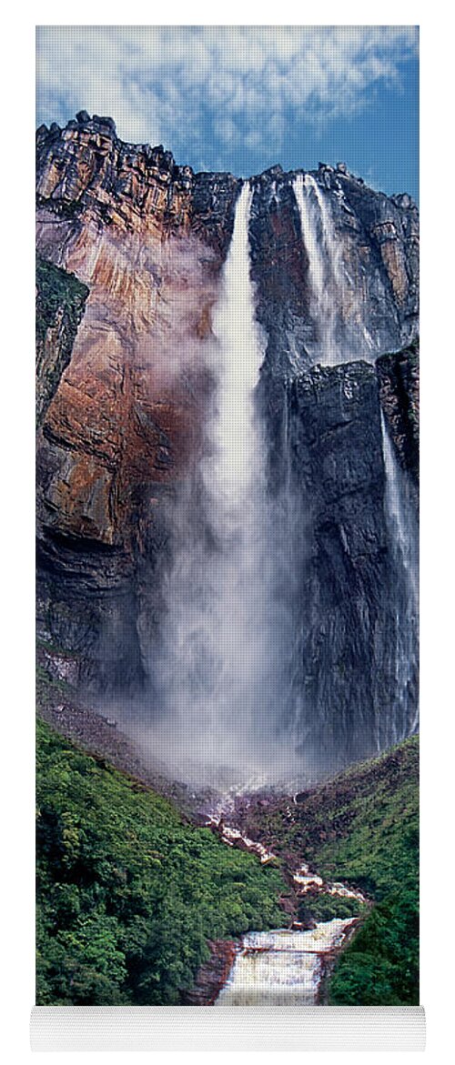 Dave Welling Yoga Mat featuring the photograph Angel Falls Canaima National Park Venezuela #1 by Dave Welling