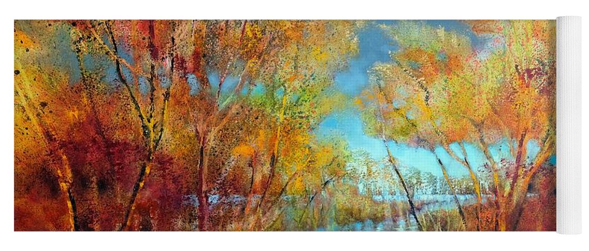 Colorful Yoga Mat featuring the painting Autumn delights #1 by Annette Schmucker