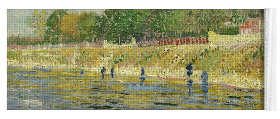  Yoga Mat featuring the painting Bank of the Seine #1 by Vincent van Gogh