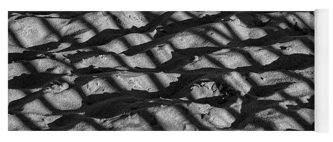 Sand Yoga Mat featuring the photograph Beach Shadows #1 by Cathy Kovarik