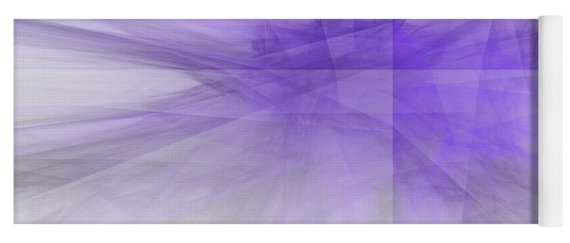 Rick Drent Yoga Mat featuring the digital art Purple Chrystalene by Rick Drent