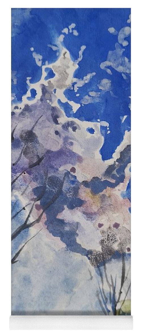Cloudscape Yoga Mat featuring the painting Breaking Through #1 by Sheila Romard