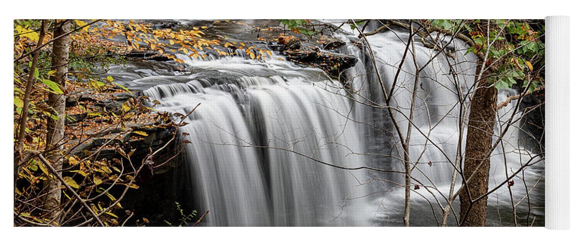 Brush Creek Falls Yoga Mat featuring the photograph Brush Creek Falls #1 by Chris Berrier