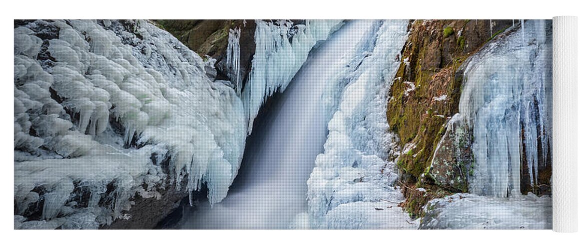 Campbell Falls Yoga Mat featuring the photograph Campbell Falls Winter by Bill Wakeley