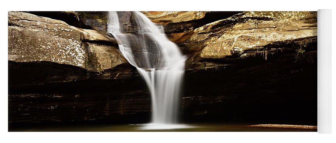 Photography Yoga Mat featuring the photograph Cedar Falls #2 by Larry Ricker