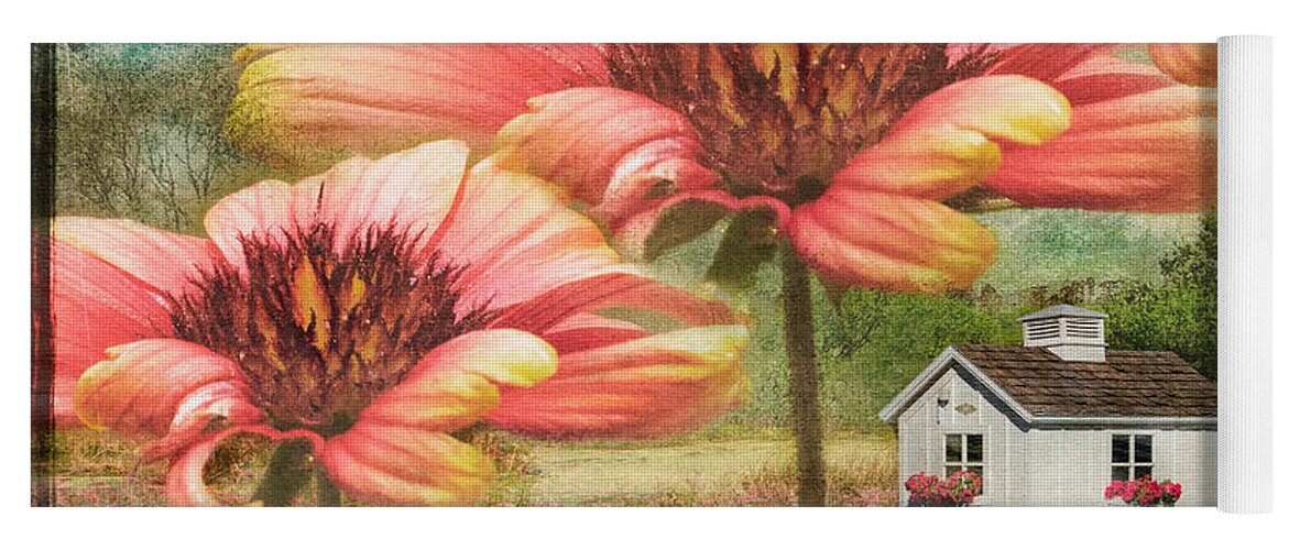 Flower Yoga Mat featuring the photograph Covered in Love by Shara Abel