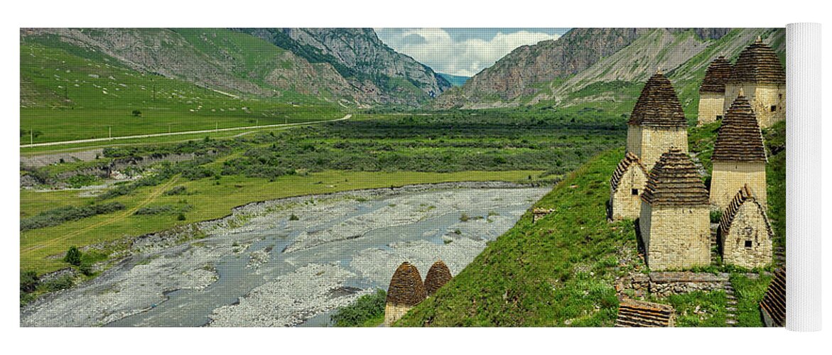 Cemetery Yoga Mat featuring the photograph Dead Town Dargavs In North Ossetia #1 by Mikhail Kokhanchikov