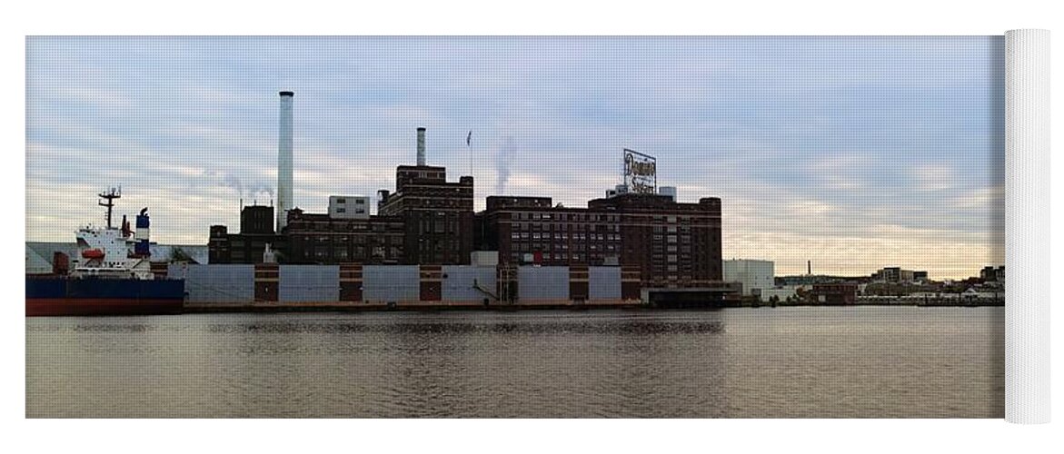 Baltimore Yoga Mat featuring the photograph Domino Sugar #1 by Chris Montcalmo