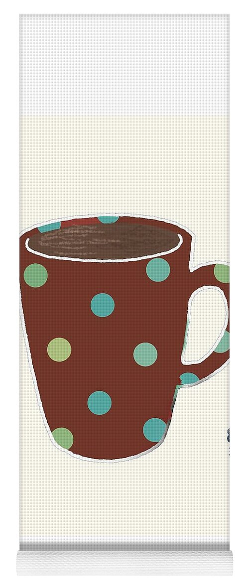 Coffe Mug Yoga Mat featuring the painting Enjoy your coffee #1 by Vesna Antic