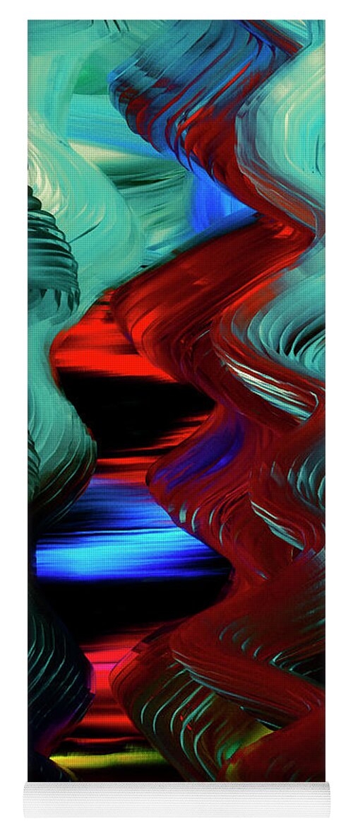 Abstract Yoga Mat featuring the digital art Flight of the Imagination #4 by Gerlinde Keating