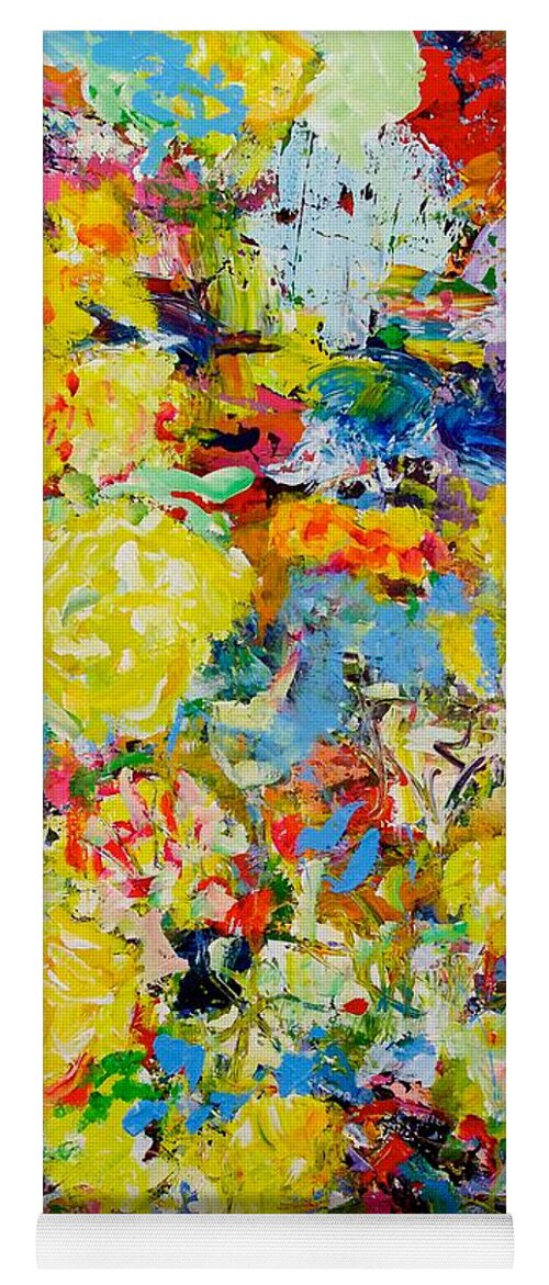 Flowers Yoga Mat featuring the painting Flower Bed #1 by Allan P Friedlander