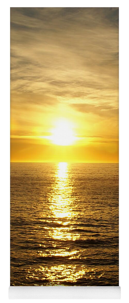 Golden Sunset Pismo Beach Yoga Mat featuring the photograph Golden Sunset Pismo Beach #1 by Barbara Snyder