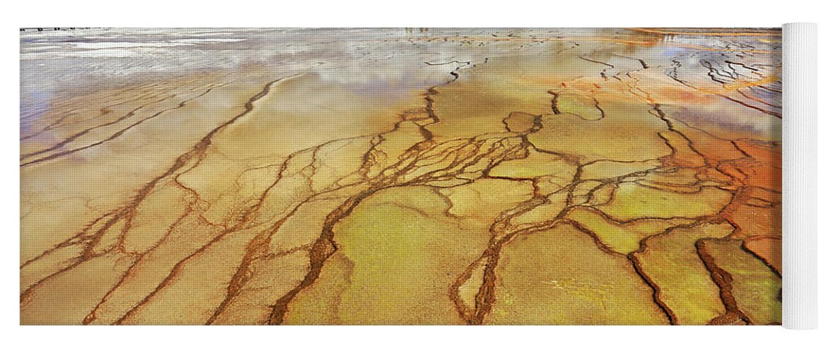 Grand Prismatic Spring Yoga Mat featuring the photograph Grand Prismatic Spring in Yellowstone #1 by Shixing Wen