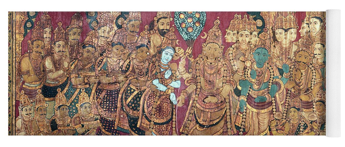Archival Yoga Mat featuring the painting Hindu Wedding Ceremony #2 by Granger