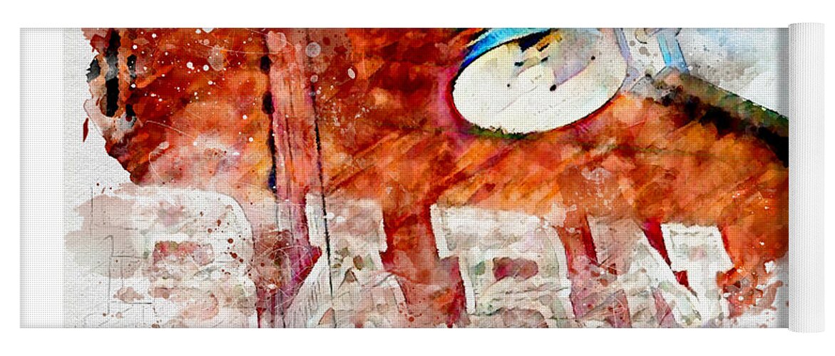 Painting Yoga Mat featuring the digital art Homage to Americana Series I - Untitled VI by Red Ram
