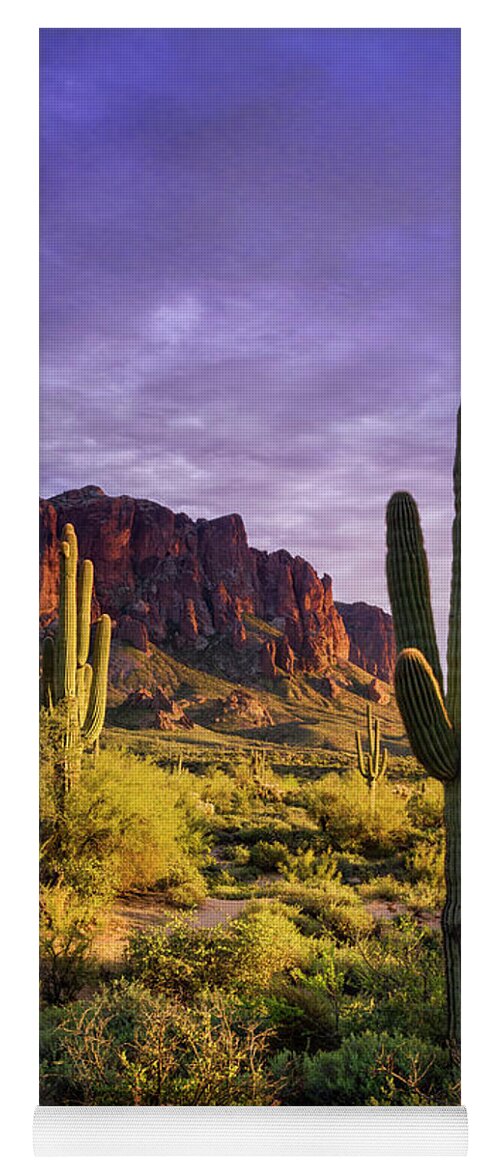 Sunset Yoga Mat featuring the photograph In The Desert Golden Hour #1 by Saija Lehtonen