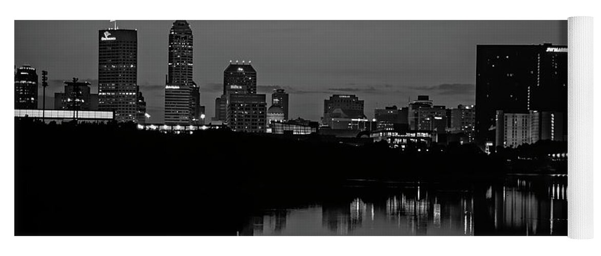 8271 Yoga Mat featuring the photograph Indianapolis at night #1 by FineArtRoyal Joshua Mimbs
