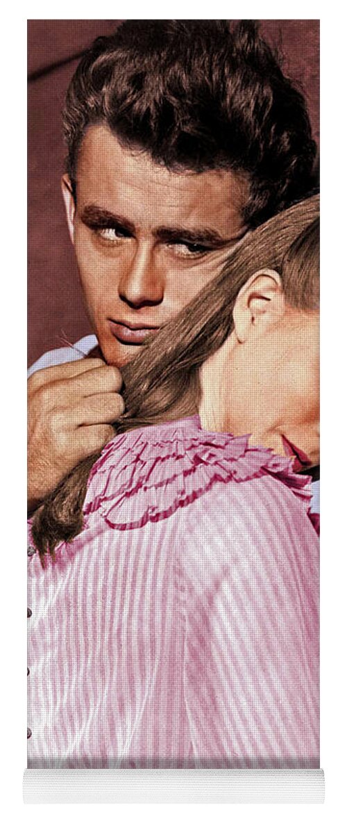 James Dean Yoga Mat featuring the photograph James Dean and Julie Harris #1 by Movie World Posters