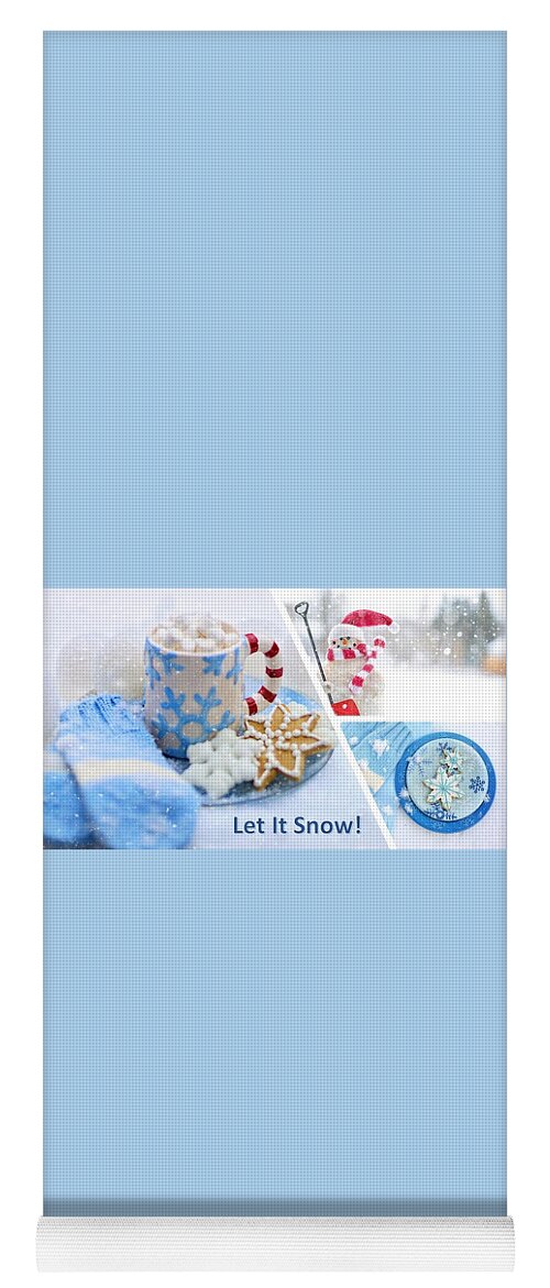 Snow Yoga Mat featuring the photograph Let It Snow in Blue Tones by Nancy Ayanna Wyatt