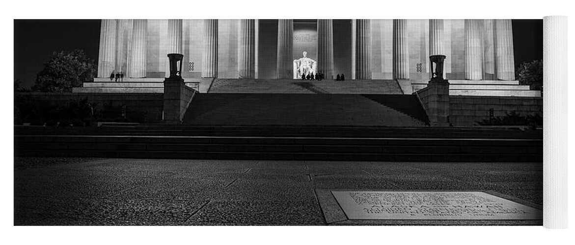 Abraham Lincoln Yoga Mat featuring the photograph Lincoln Memorial in D.C. #1 by John McGraw