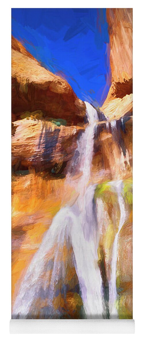Lower Calf Creek Falls Yoga Mat featuring the photograph Lower Calf Creek Falls Utah X100 #2 by Rich Franco